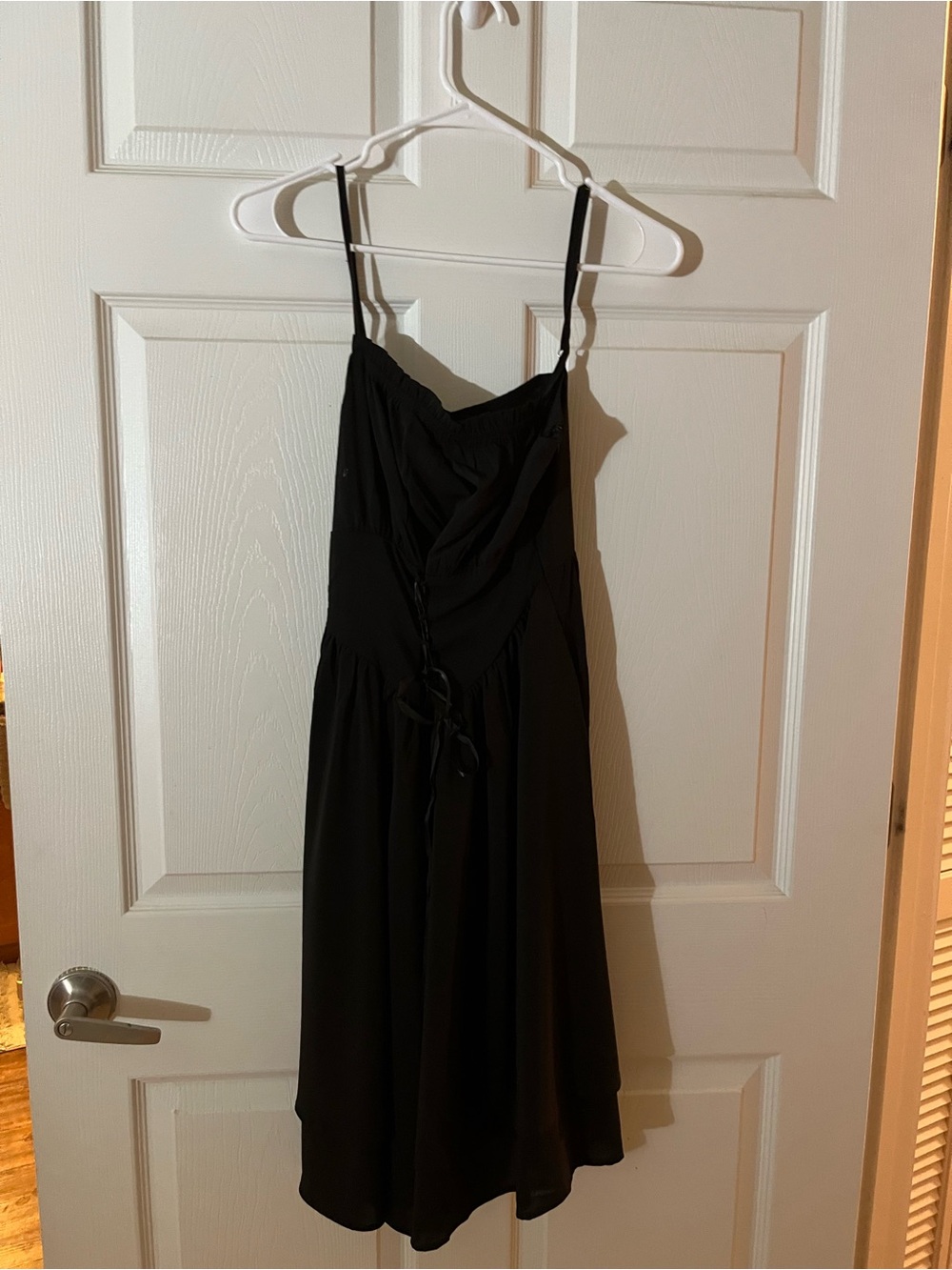 Black Spaghetti-Strap Midi Dress - Women's